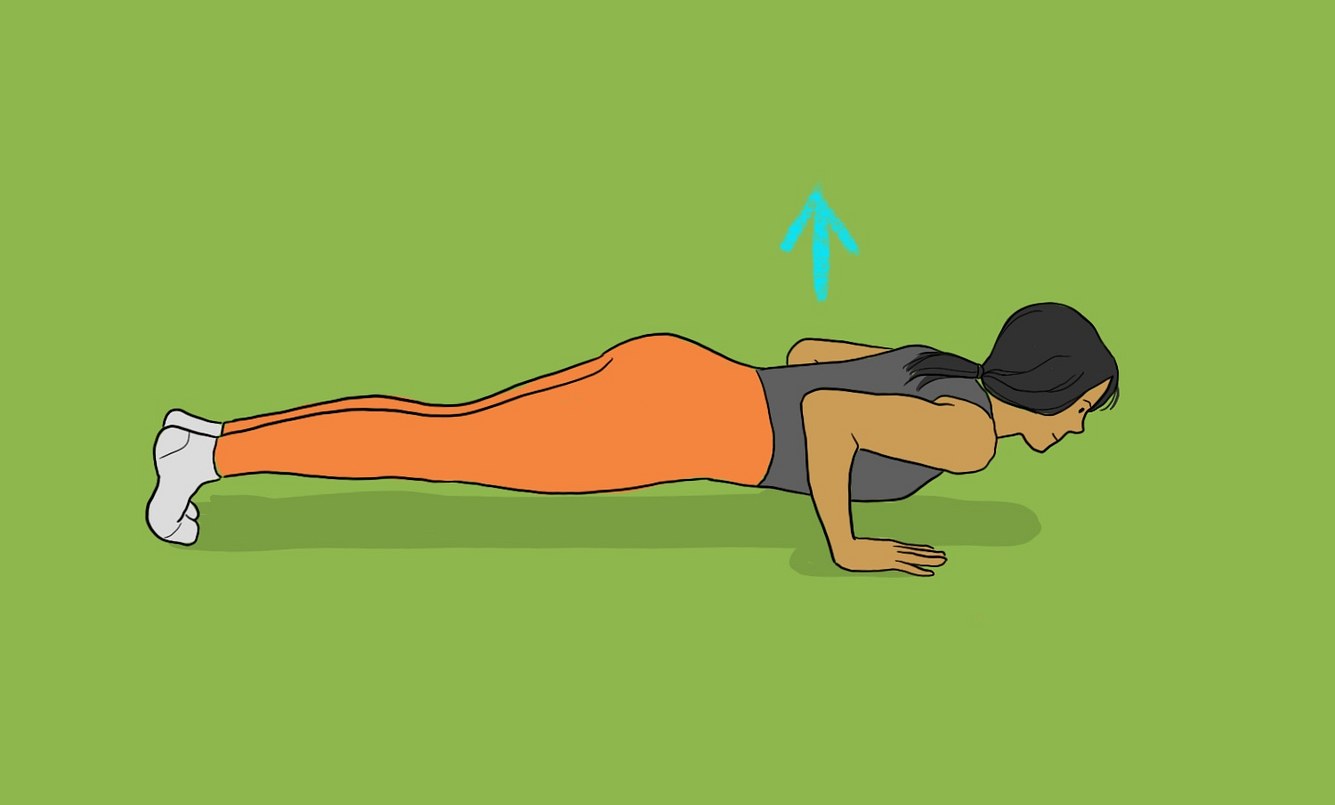 Illustration der Yoga-Übung die Planke
