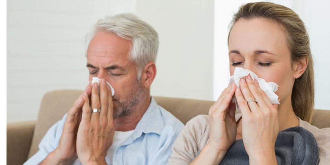 Ehepaar hat Allergie