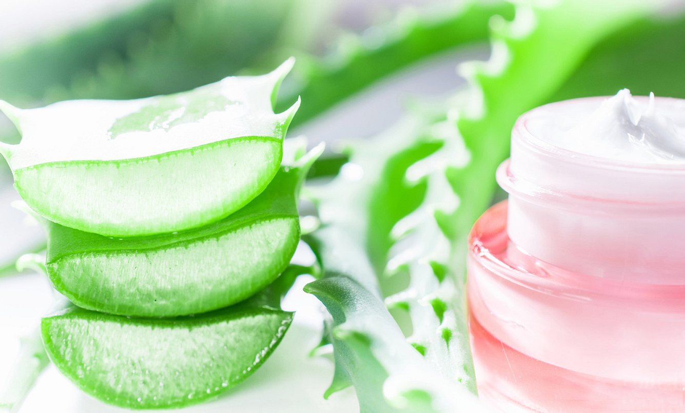 Aloe vera Creme hilft bei Sonnenbrand