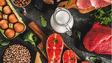 Auswahl an proteinreichen Lebensmitteln - Foto: iStock/Rimma_Bondarenko