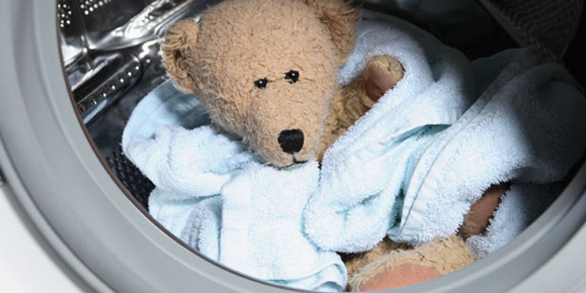 Teddy in der Waschmaschine - keine Chance den Hausstaubmilben