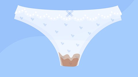 Unterhose mit braunem Ausfluss im Schritt - Foto: iStock/adekvat