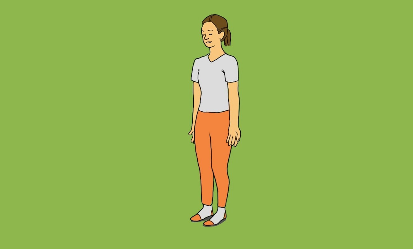 Illustration der Yoga-Übung Der Fels in der Brandung