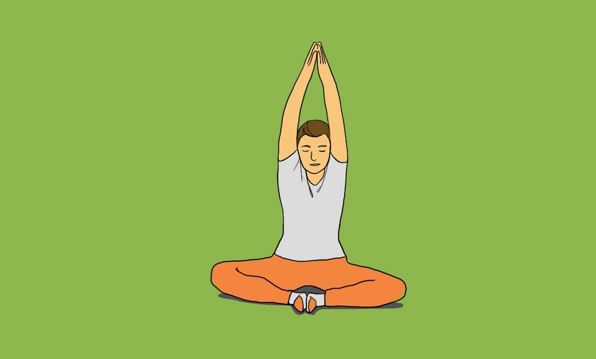 Illustration der Yoga-Übung der kleine Berg