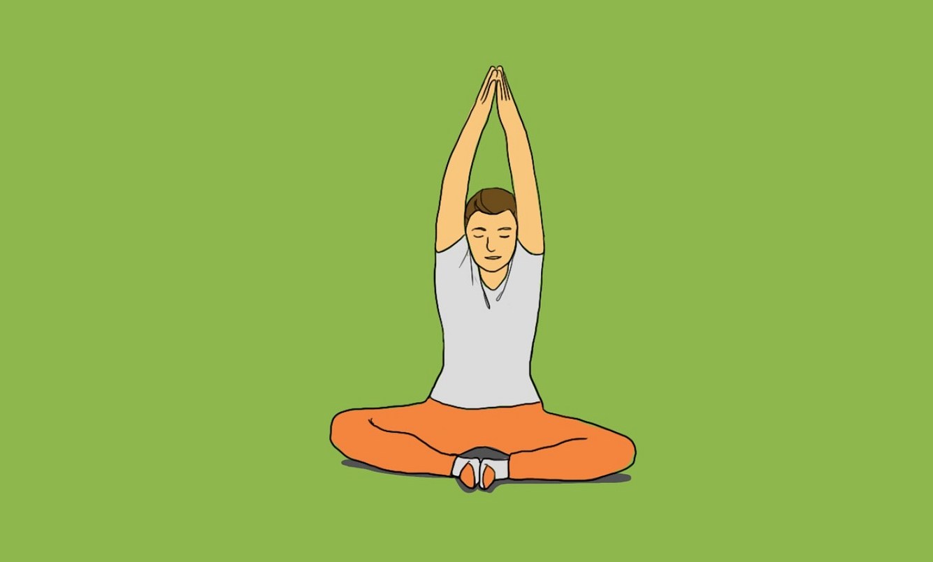 Der kleine Berg Illustration der Yoga-Übung der kleine Berg