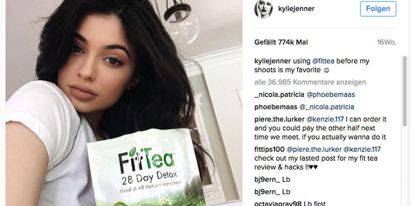 Kyle Jenner mit Detox-Tee