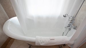 Duschvorhang in einer Badewanne - Foto: iStock/LisaIson