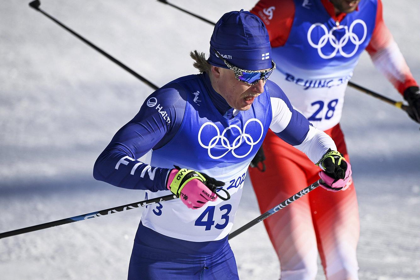 Remi Lindholm beim olympischen Ski-Langlauf 