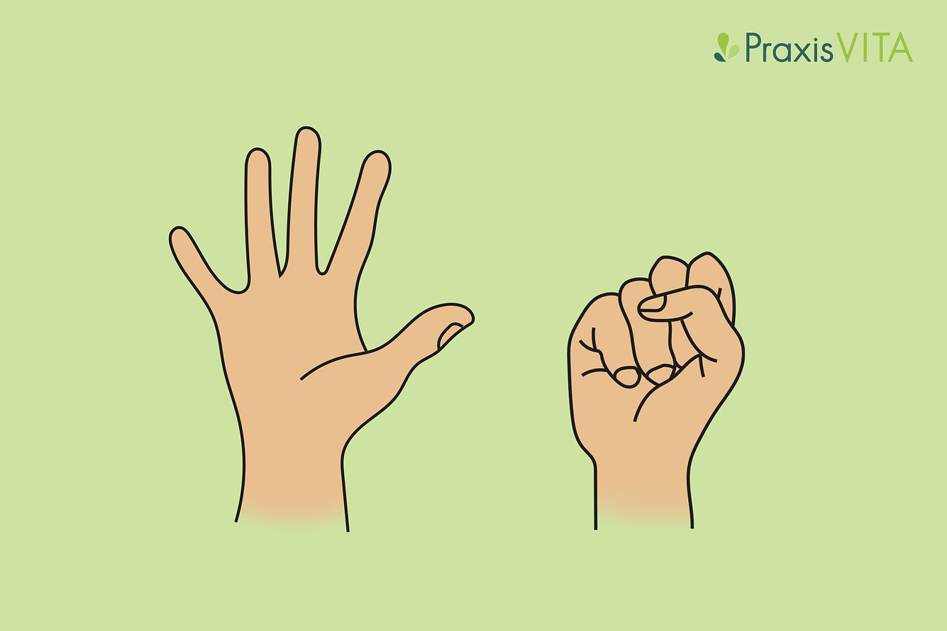 fingergymnastik-finger-beugen-strecken Grafik Fingergymnastik-Übungen beugen und strecken
