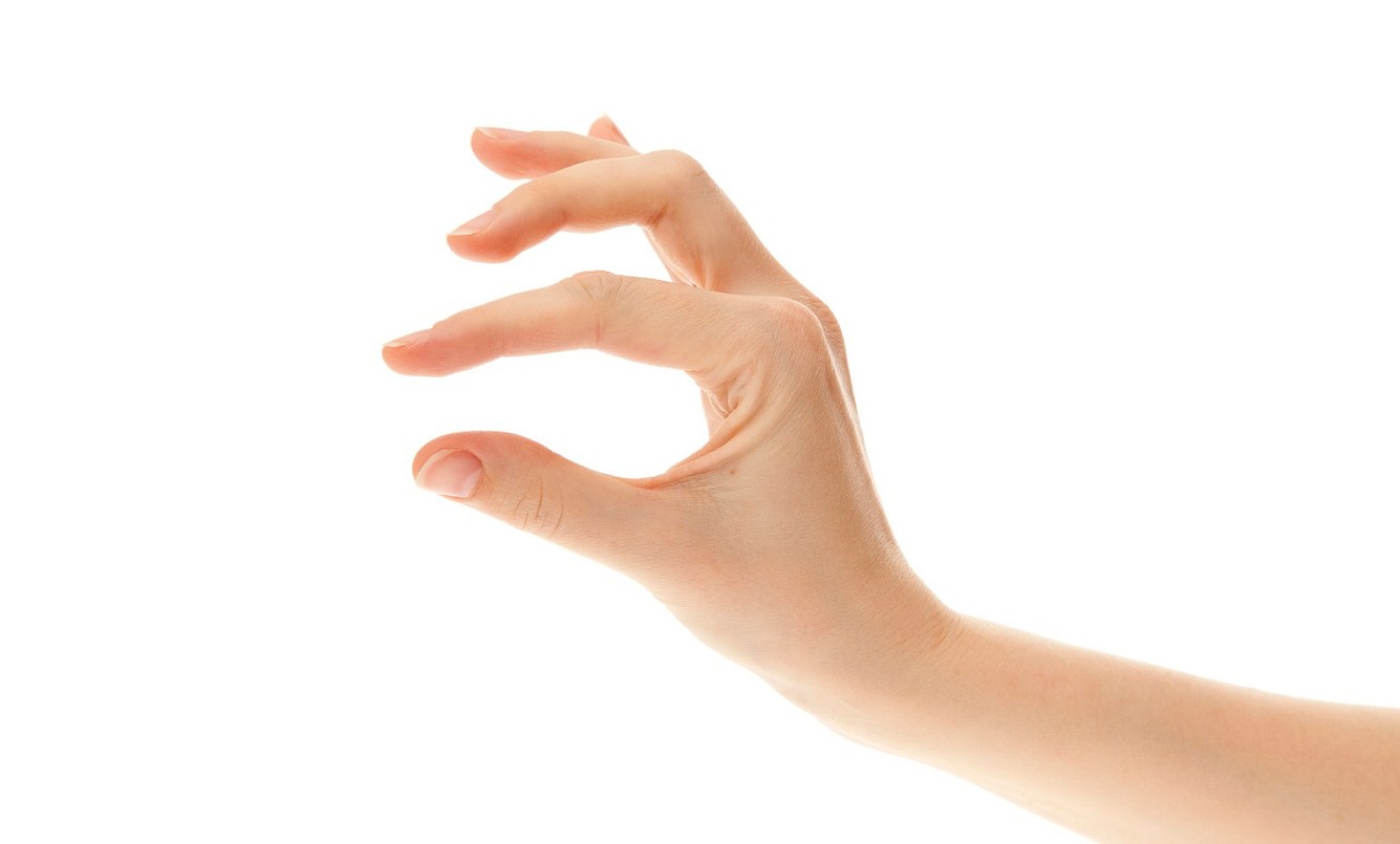 Finger werden aufeinander gepresst