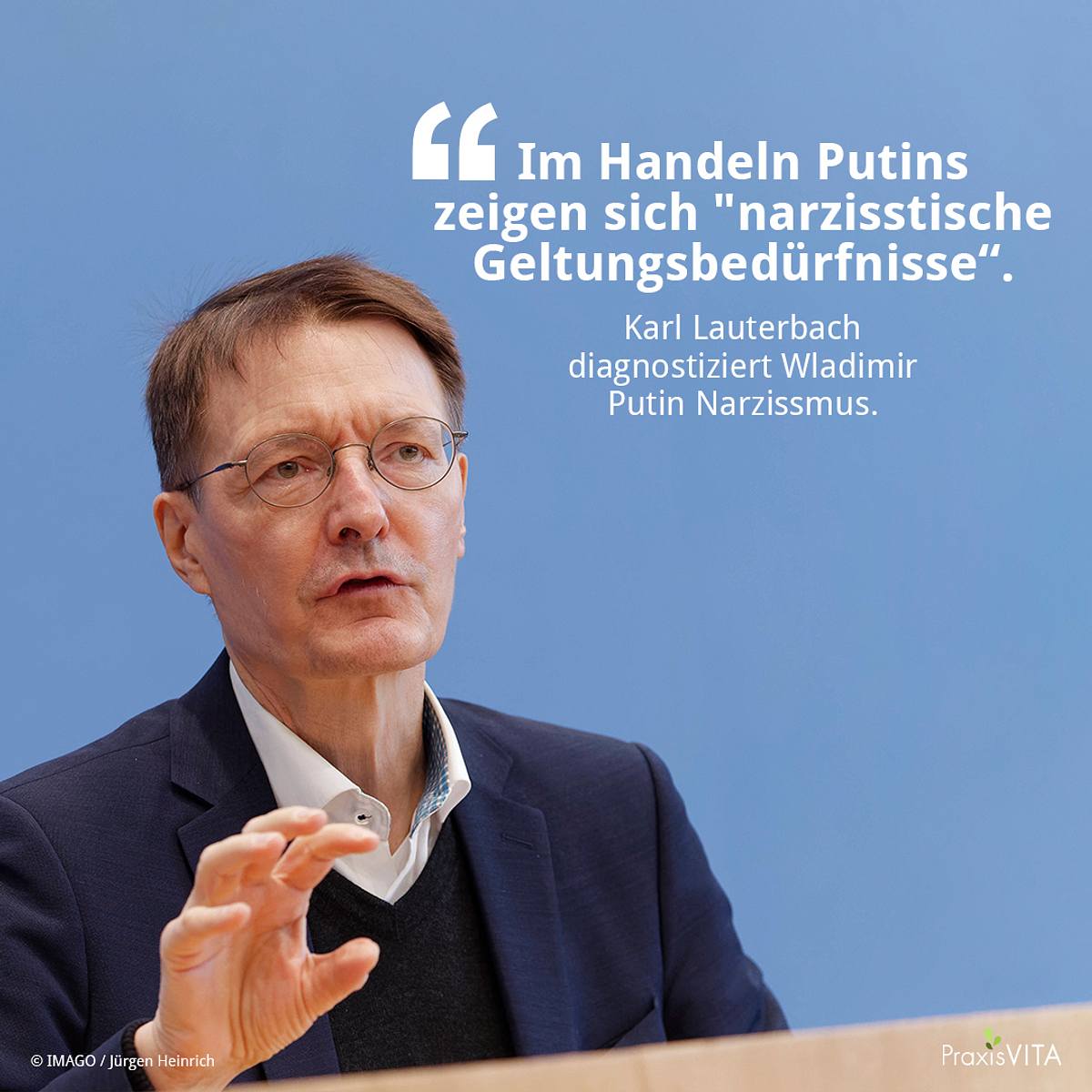 Karl Lauterbach diagnostiziert Putin Narzissmus Gesundheitsminister Karl Lauterbach