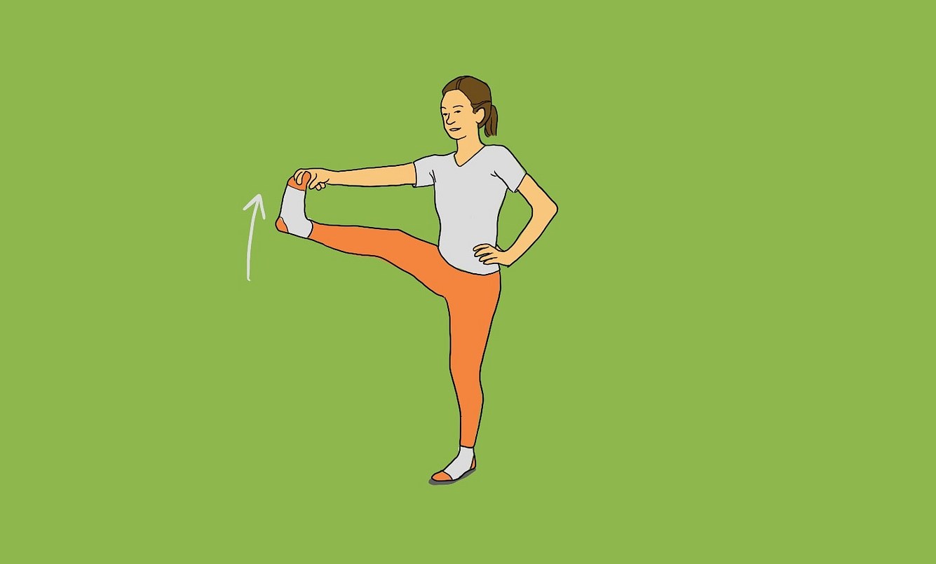Illustration der Yoga-Übung König des Tanzes!