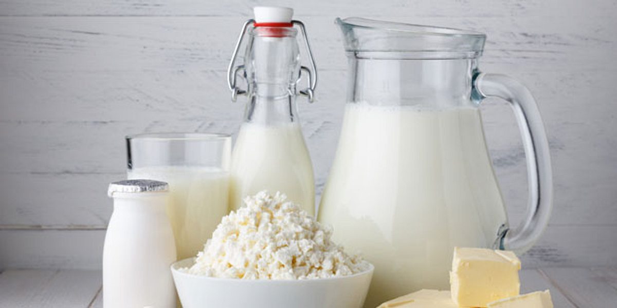 Milchprodukte enthalten Vitamin B2
