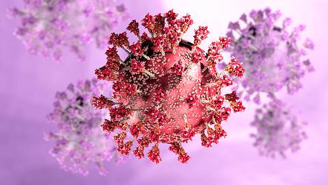 Grafik des mutierenden Coronavirus - Foto: Istock/Naeblys