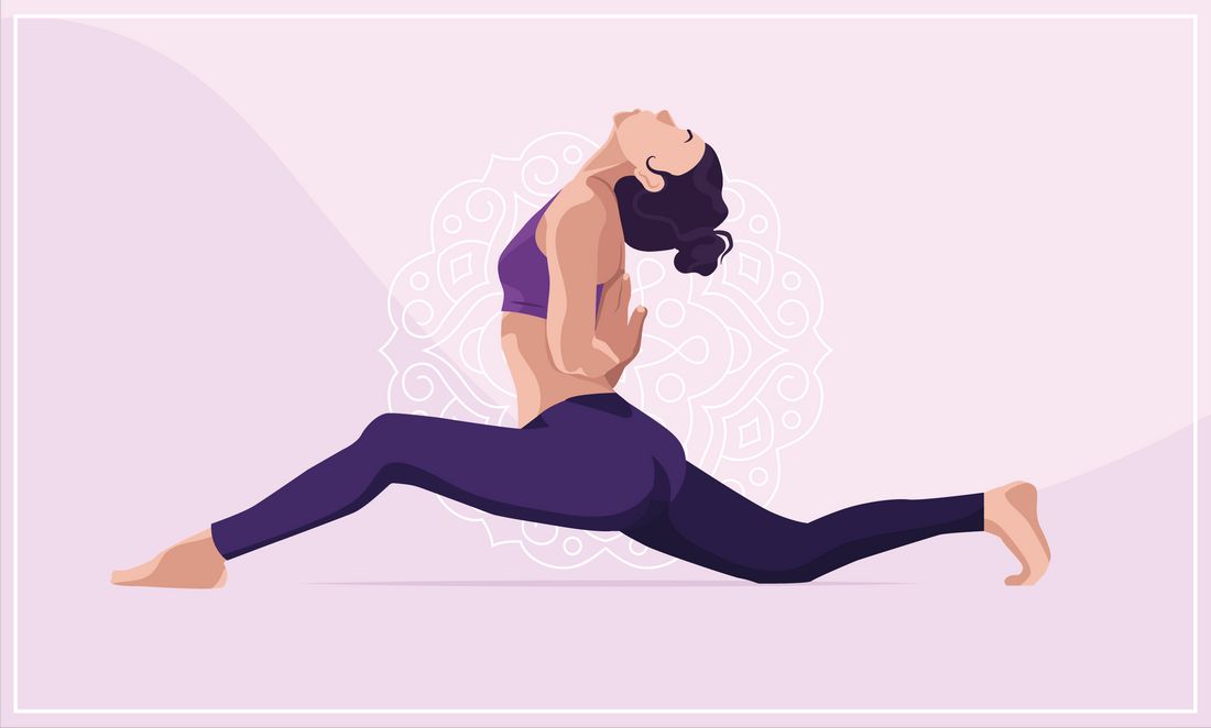 Frau macht Jivamukti Yoga