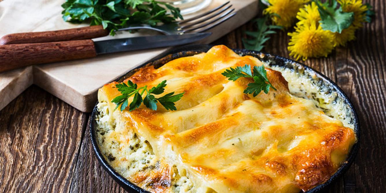 Cannelloni mit Spinatfüllung