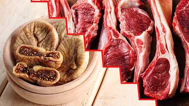 Trockenfeigen und Lammfleisch - Foto: iStock: SherSor (Feigen) / Lisovskaya (Fleisch)