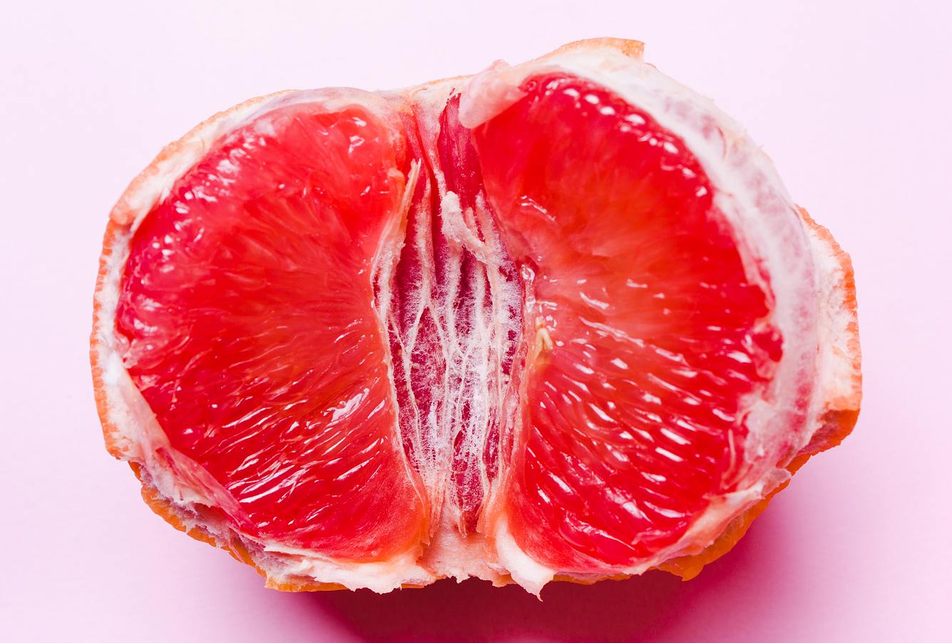 Grapefruit von Innen