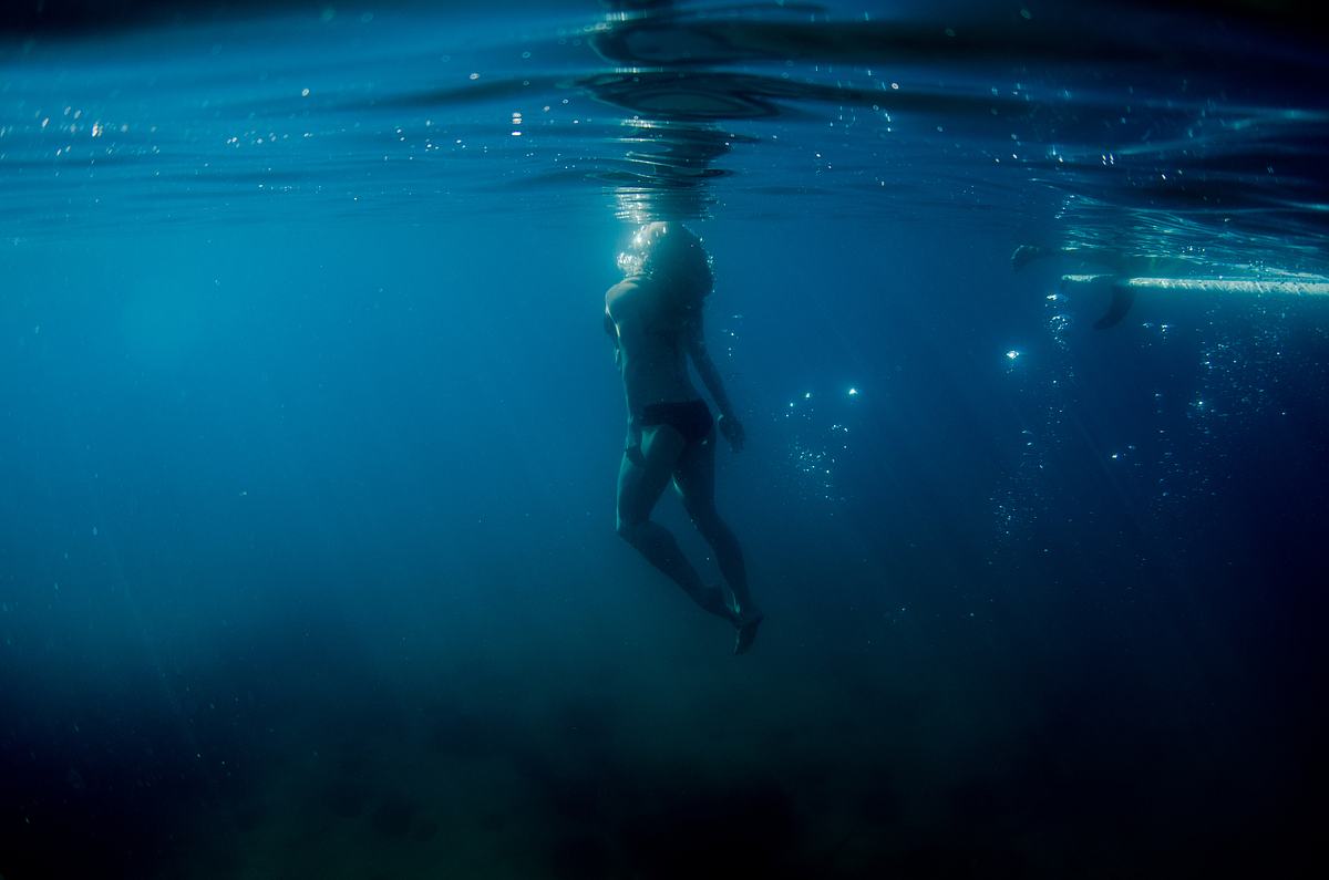 Person unter Wasser