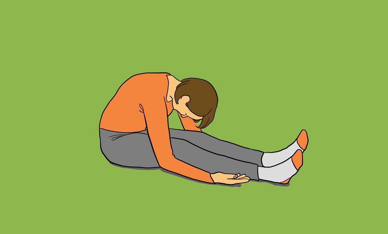 Yin-Yoga-Pose Raupe als Illustration