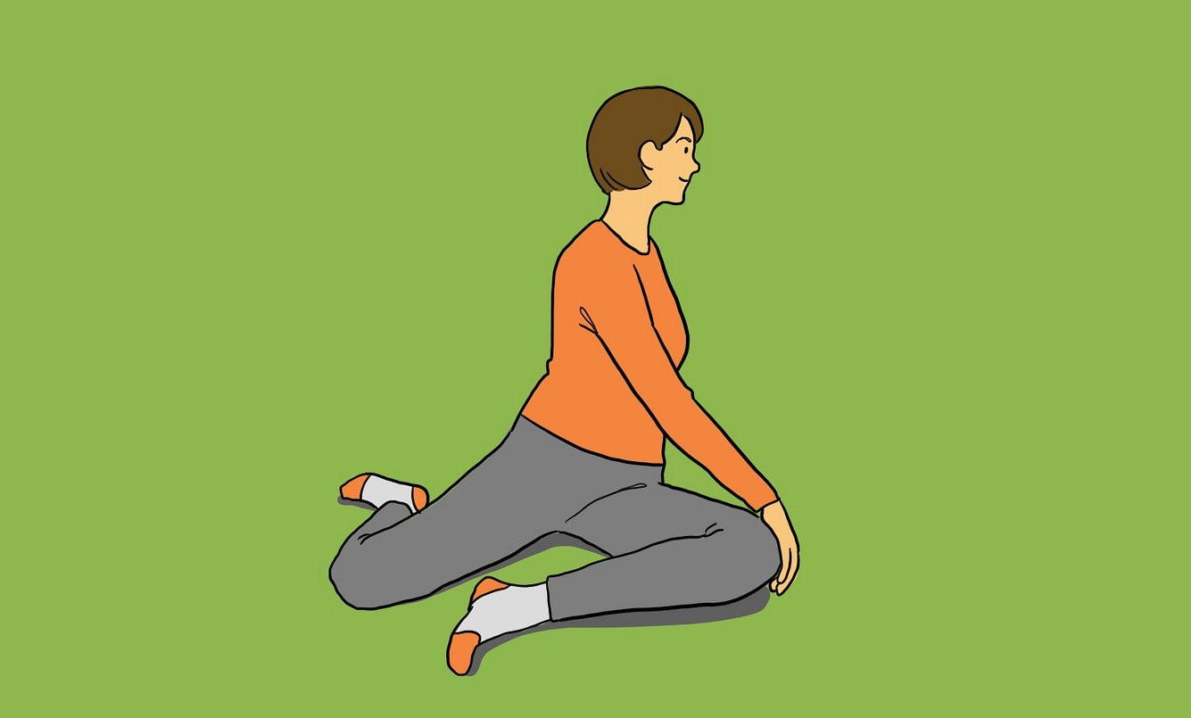 Yin-Yoga-Pose Reh als Illustration